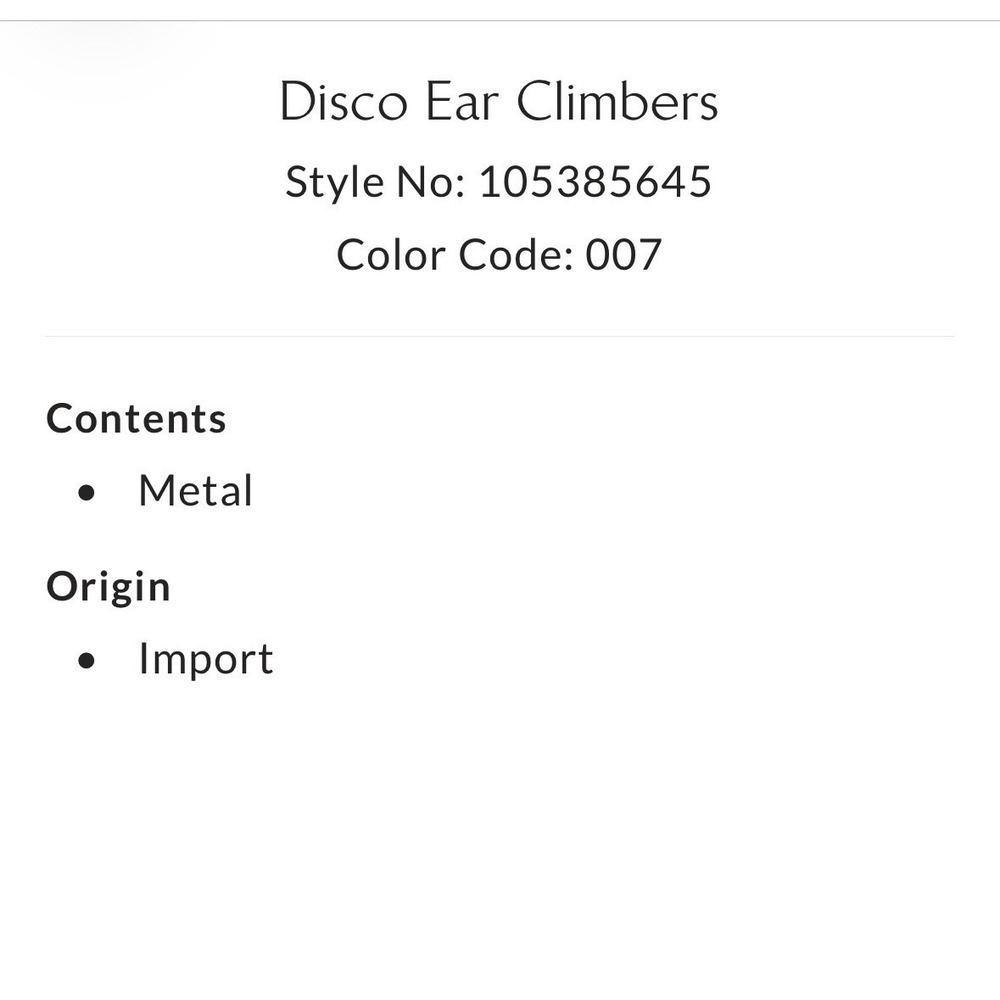 Free People Disco Ear Climbers Gold Tone fringe boho party evening indie new - Picture 4 of 7